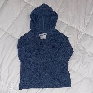 Old Navy 3T. Heather blue/3 buttons/hood. Excellent condition!